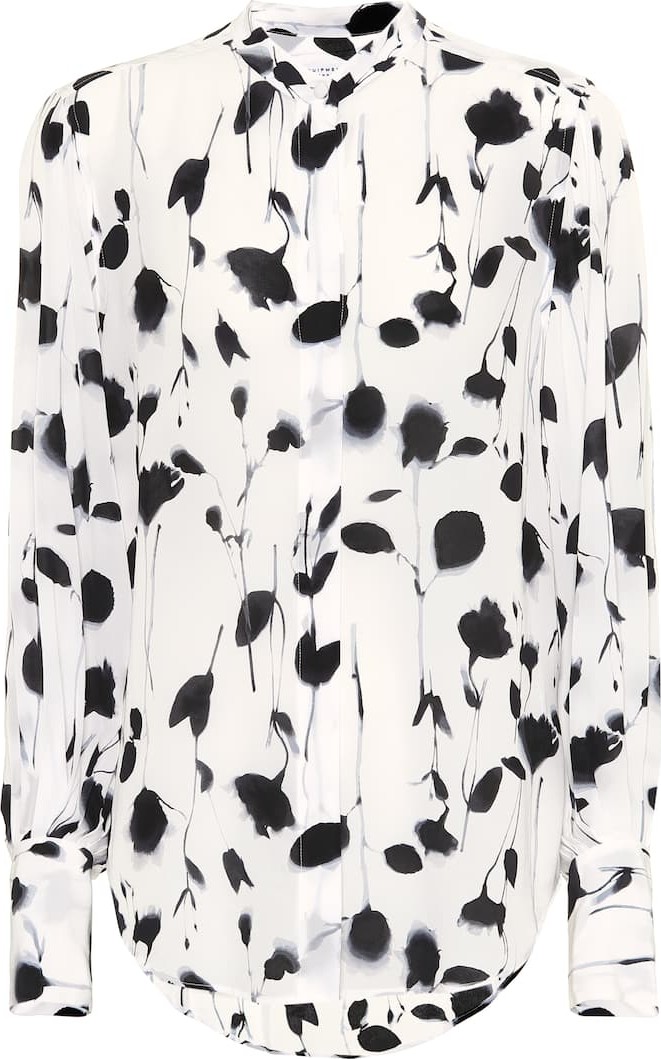 Equipment Boleyn printed silk shirt