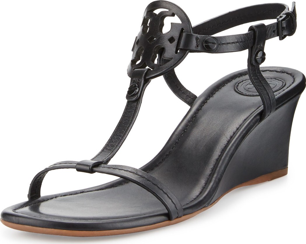 Tory Burch Miller Logo 60mm Wedge Sandals