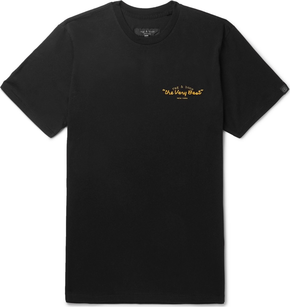 Rag & Bone Logo-Embroidered Cotton-Jersey T-Shirt