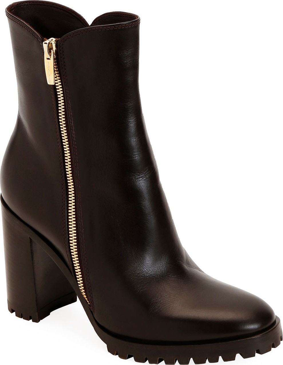 Gianvito Rossi Calf Leather Zip Booties