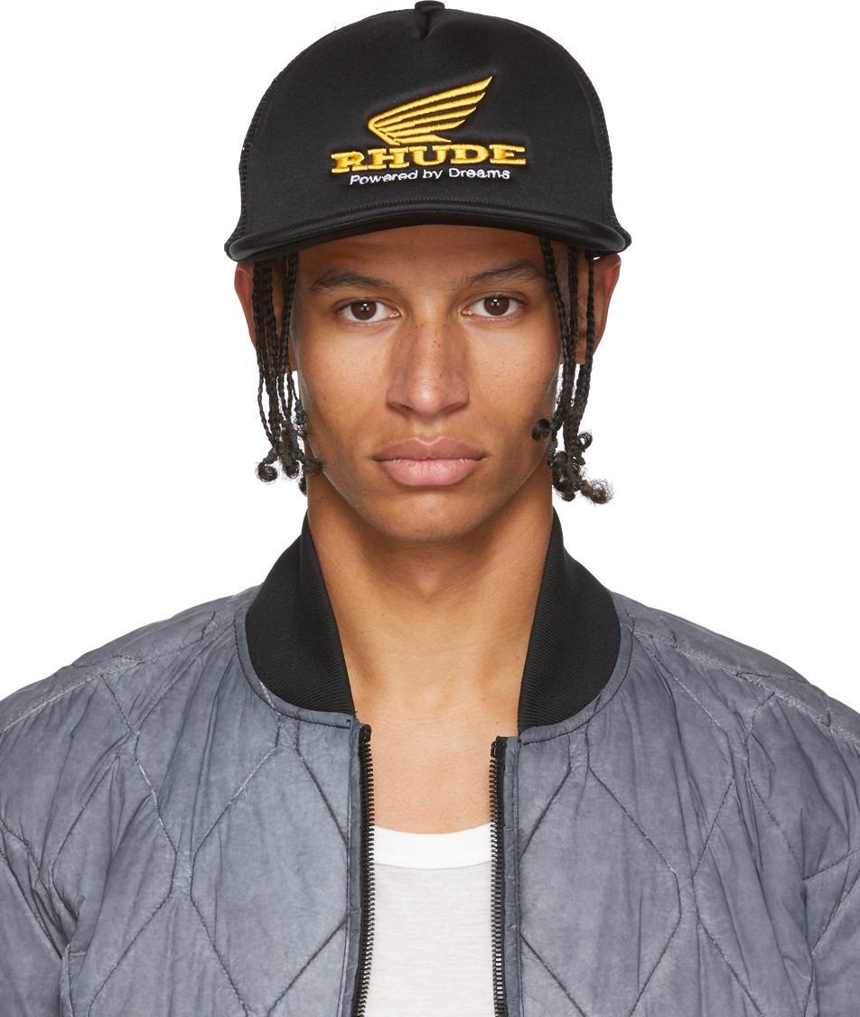 RHUDE Black Rhonda Trucker Cap