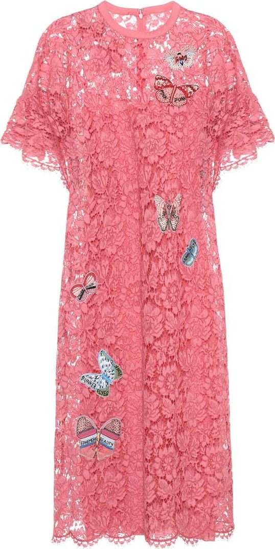 Valentino Embellished lace dress