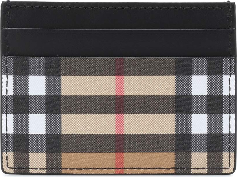 Burberry London England Check leather card holder