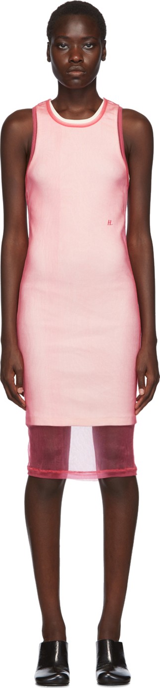 Helmut Lang Pink Masc Tank Dress
