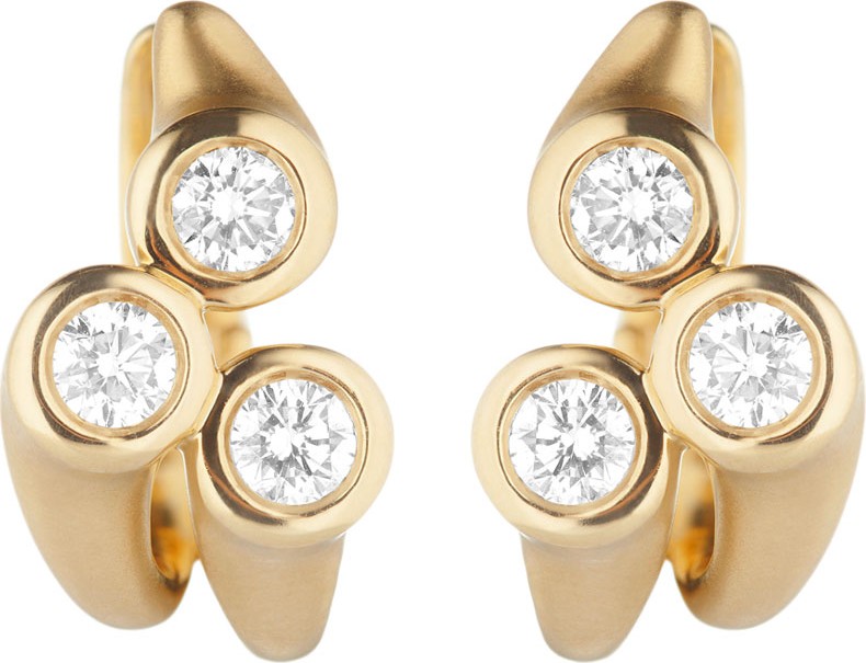 Carelle Whirl 18k Gold Diamond Cluster Earrings