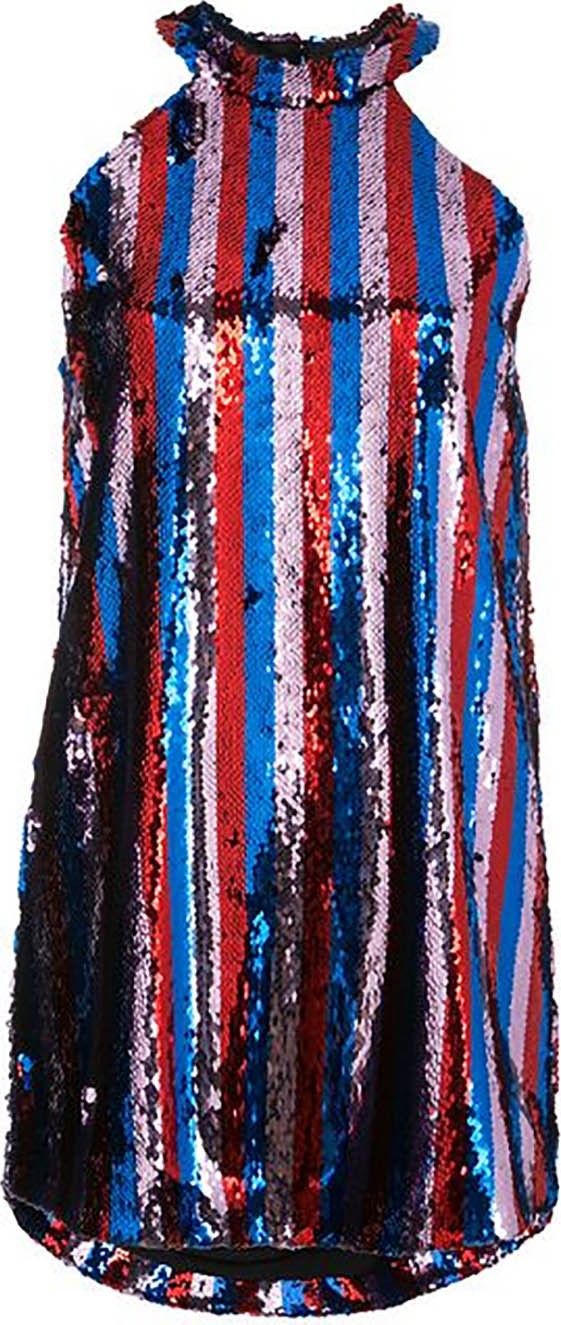 Halpern Sequined halter dress