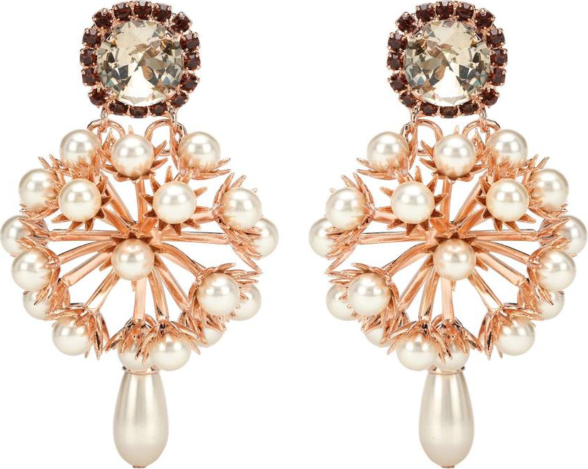 Erdem Cluster drop earrings