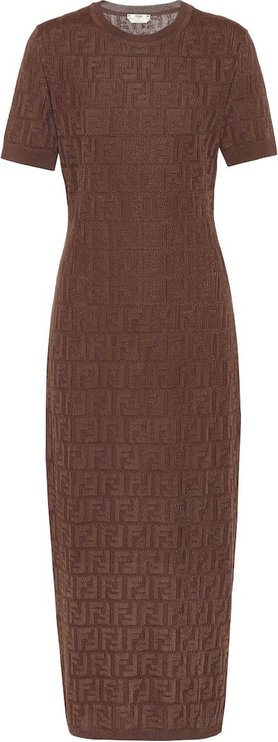 Fendi Cotton-blend knit dress