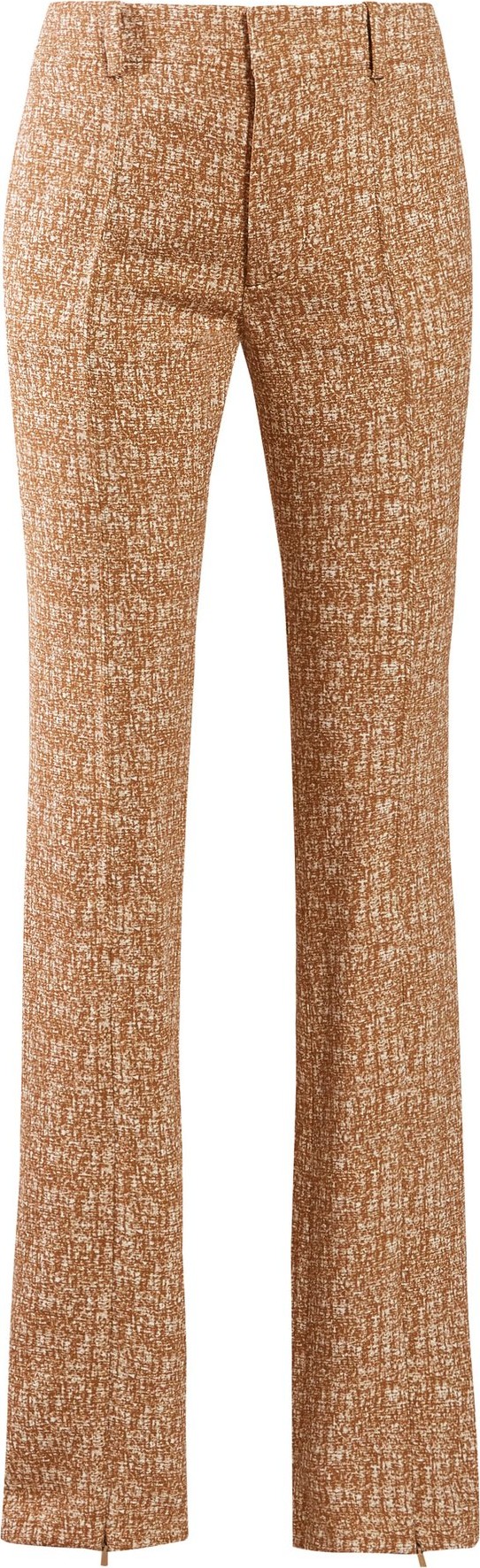 Chloe High-rise zipped-cuff tweed trousers