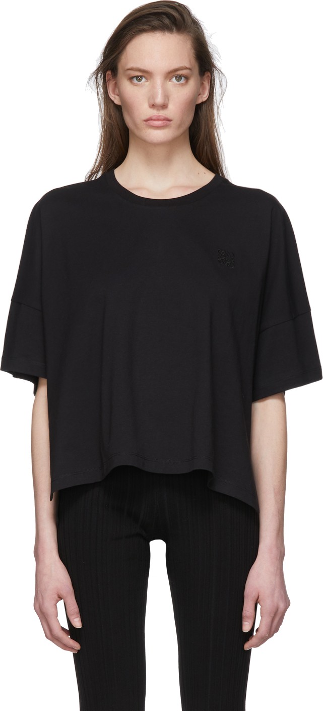 LOEWE Black Oversize Anagram T-Shirt