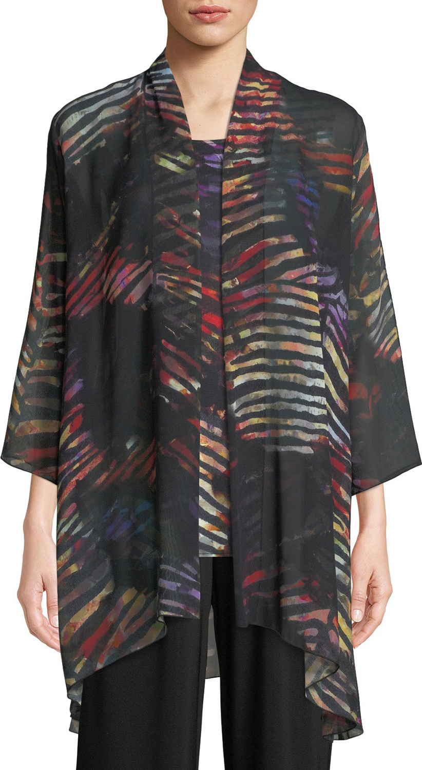 Caroline Rose Harvest Printed Georgette Cardigan