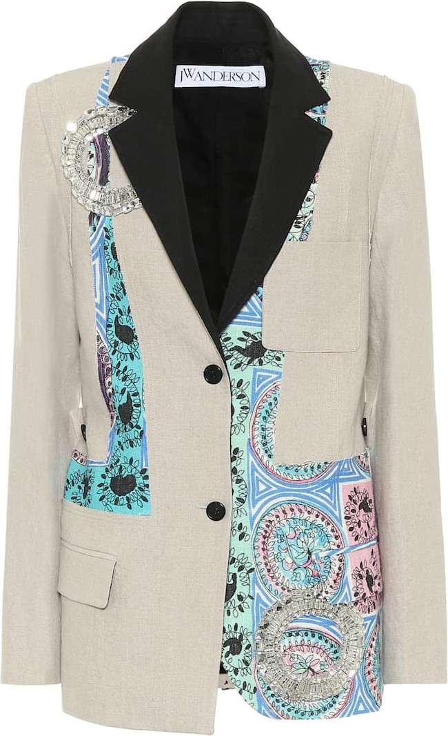 J.W.Anderson Printed linen blazer