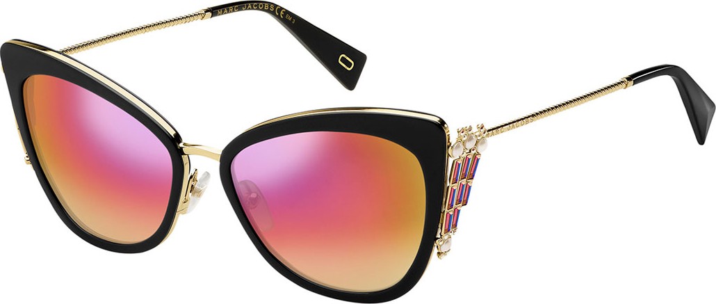 MARC JACOBS Embellished Mirrored Cat-Eye Sunglasses