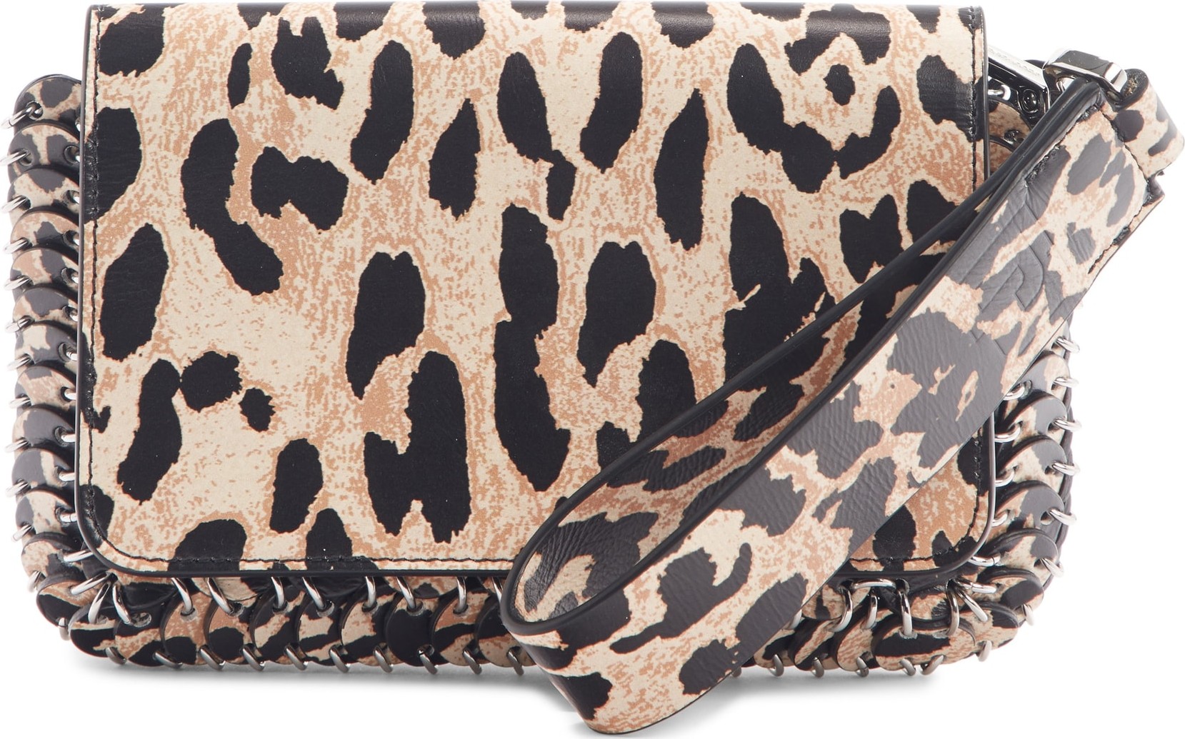 Paco Rabanne Leopard Print Calfskin Leather Crossbody Bag