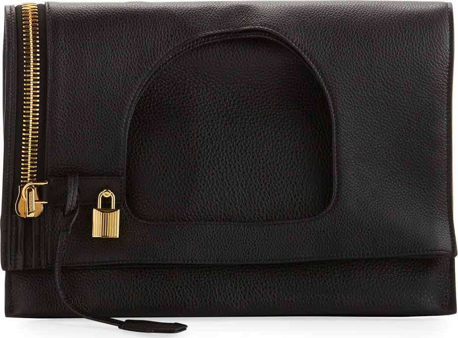 TOM FORD Alix Small Calfskin Hobo Bag
