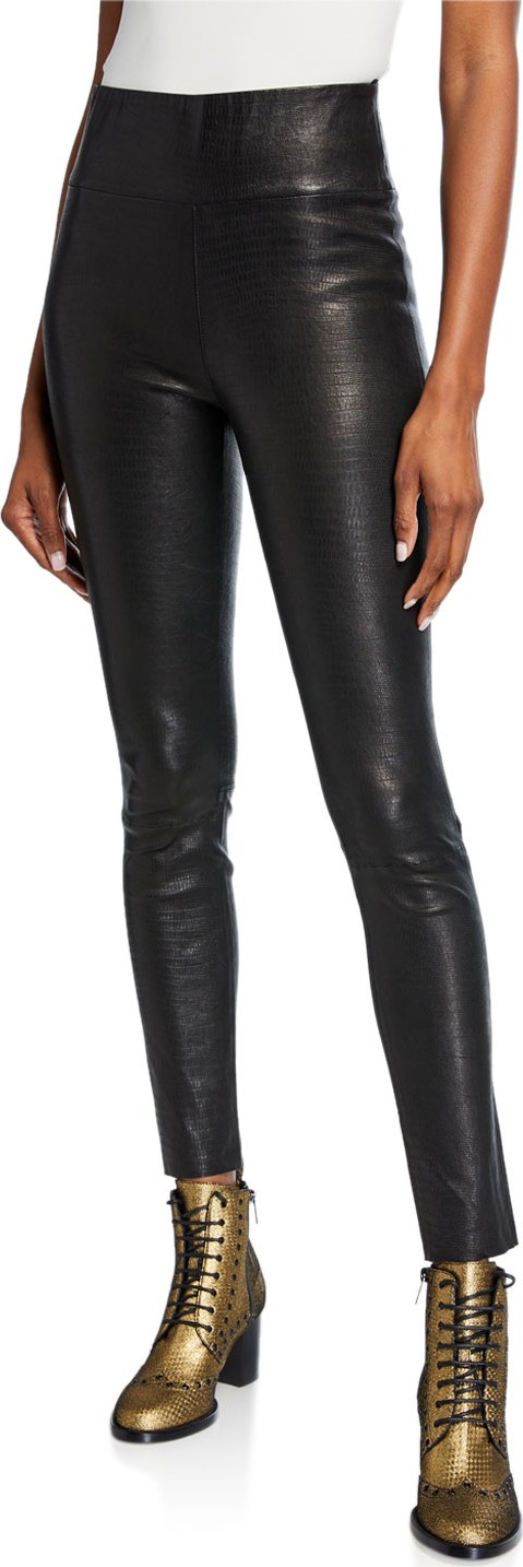SPRWMN High-Waist Leather Ankle Leggings