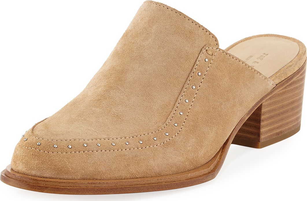 Rag & Bone Weiss Studded Suede Flat Mule