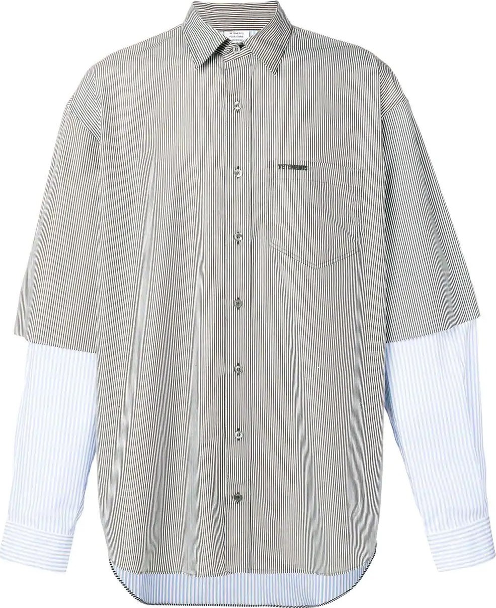 Vetements Fused striped shirt