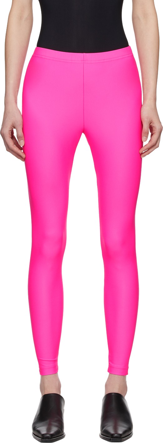Junya Watanabe Pink Stretch Tricot Leggings