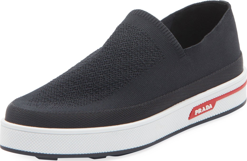 Prada Stretch Slip-On Sneakers