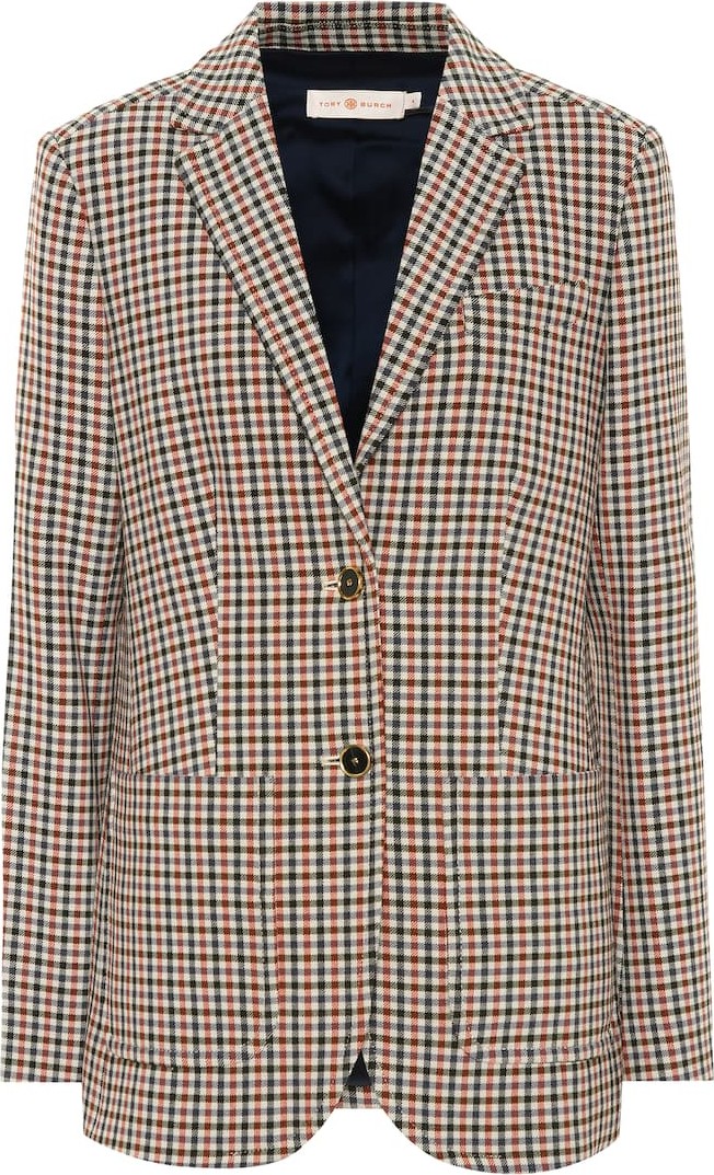 Tory Burch Checked single-breasted blazer