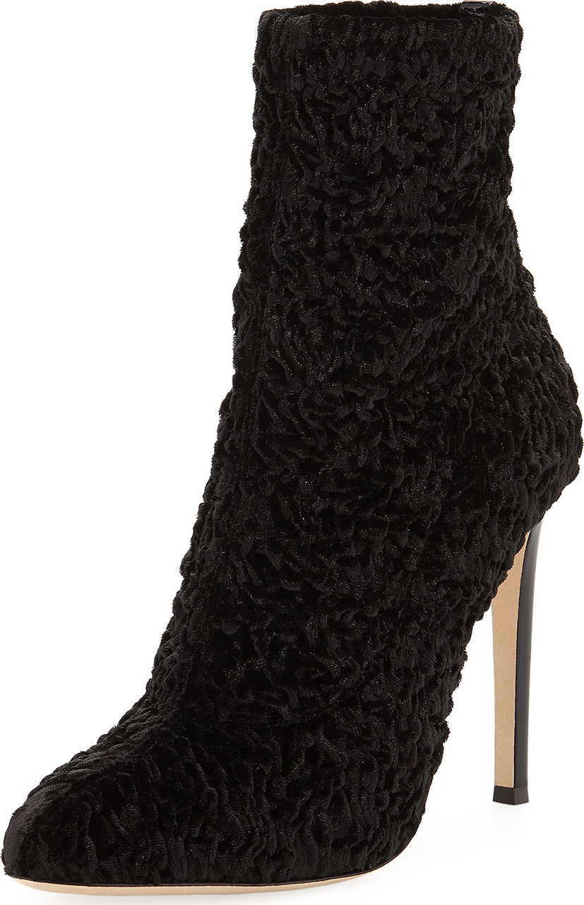 Giuseppe Zanotti Textured Stretch Velvet Bootie