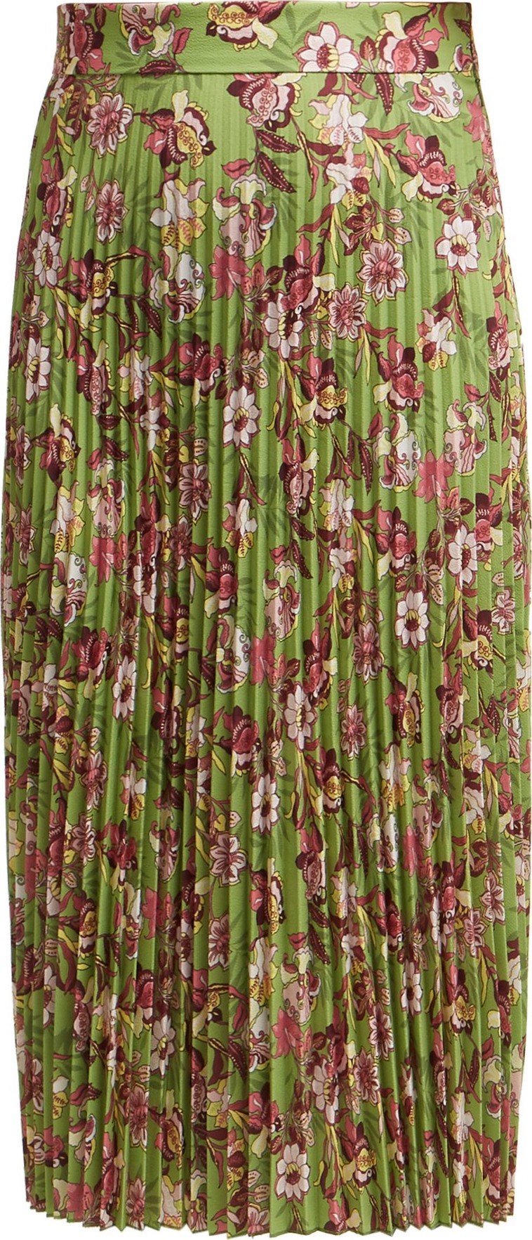 Vetements Floral-print pleated midi skirt