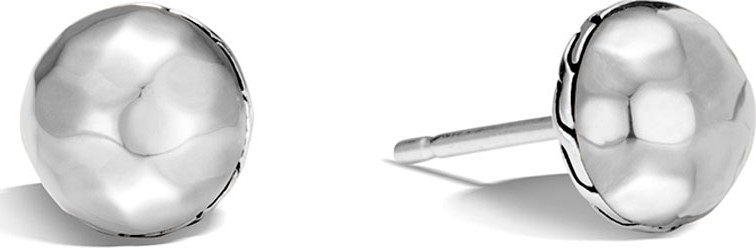 John Hardy Class Chain Hammered Stud Earrings
