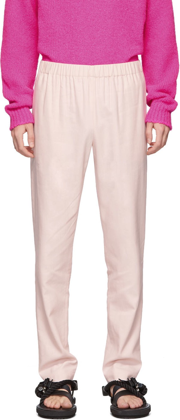 Tibi SSENSE Exclusive Pink Pull On Trousers