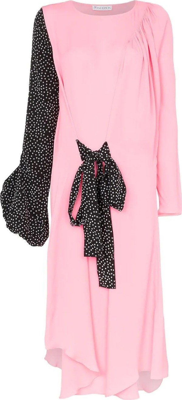 J.W.Anderson polka dot print balloon sleeve silk dress