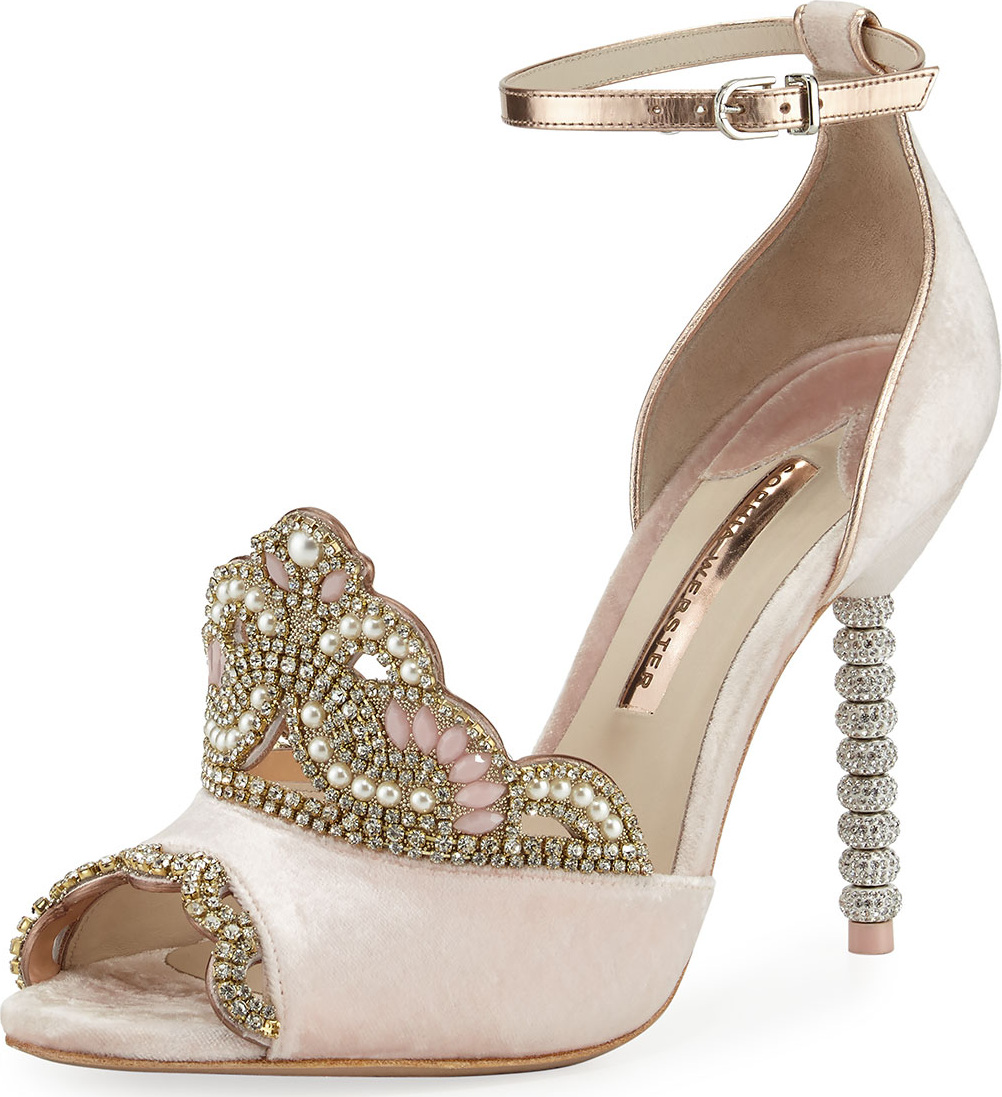 Sophia Webster Royalty Velvet Crown Embellished Sandal
