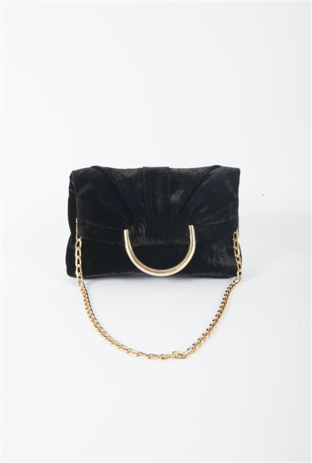 Stella McCartney Nina Velvet Fold-Over Shoulder Bag