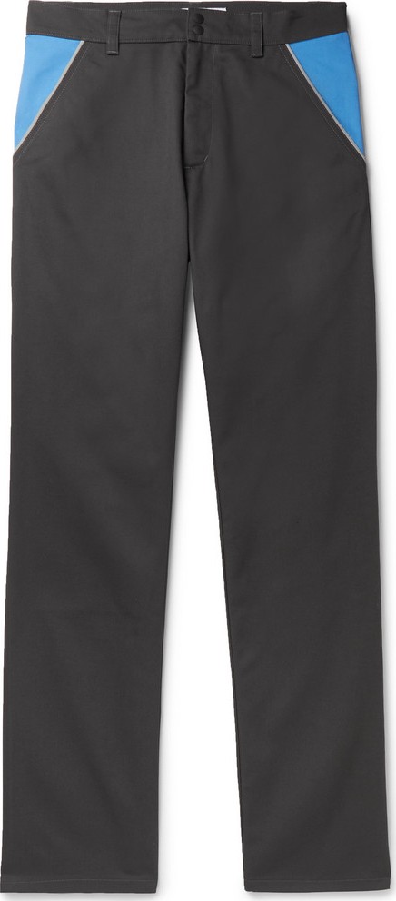 Affix Colour-Block Cotton-Blend Twill Trousers