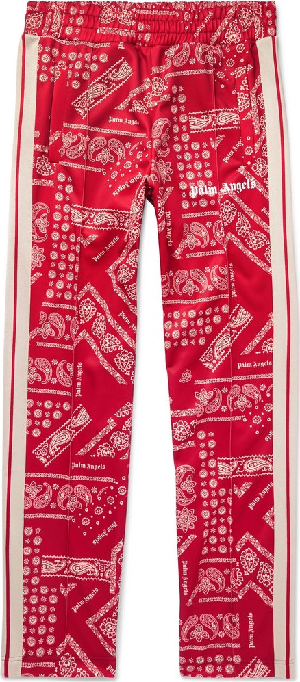 Palm Angels Webbing-Trimmed Printed Tech-Jersey Track Pants