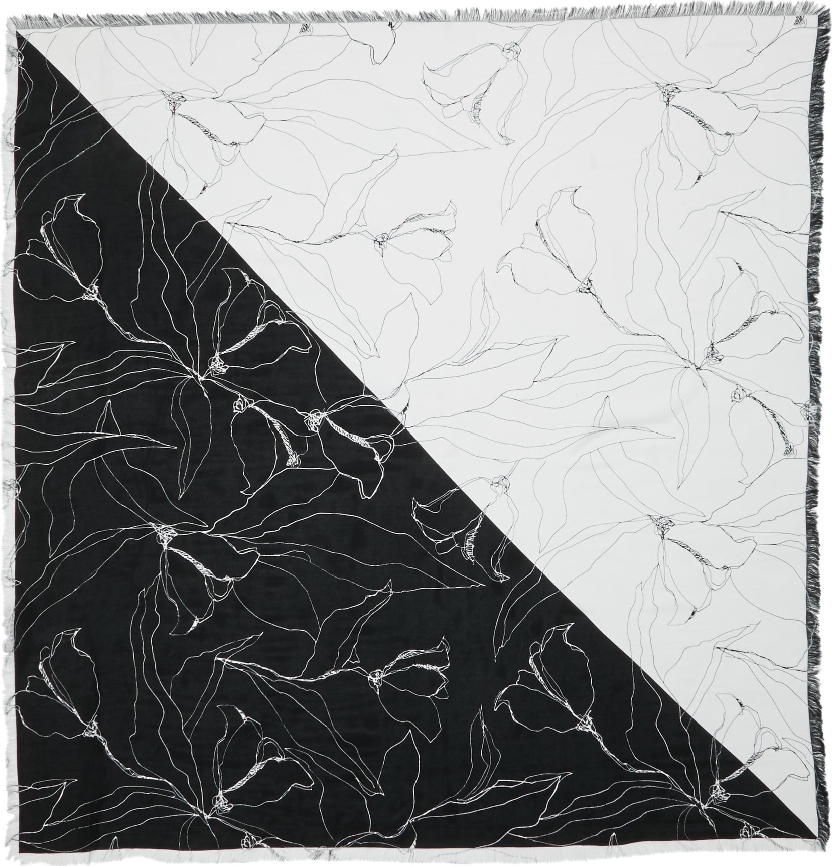 St. John Artisanal Floral Silk Scarf