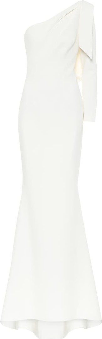 Safiyaa One-shoulder crêpe gown
