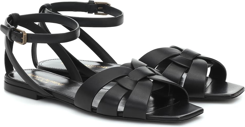 Saint Laurent Tribute leather sandals