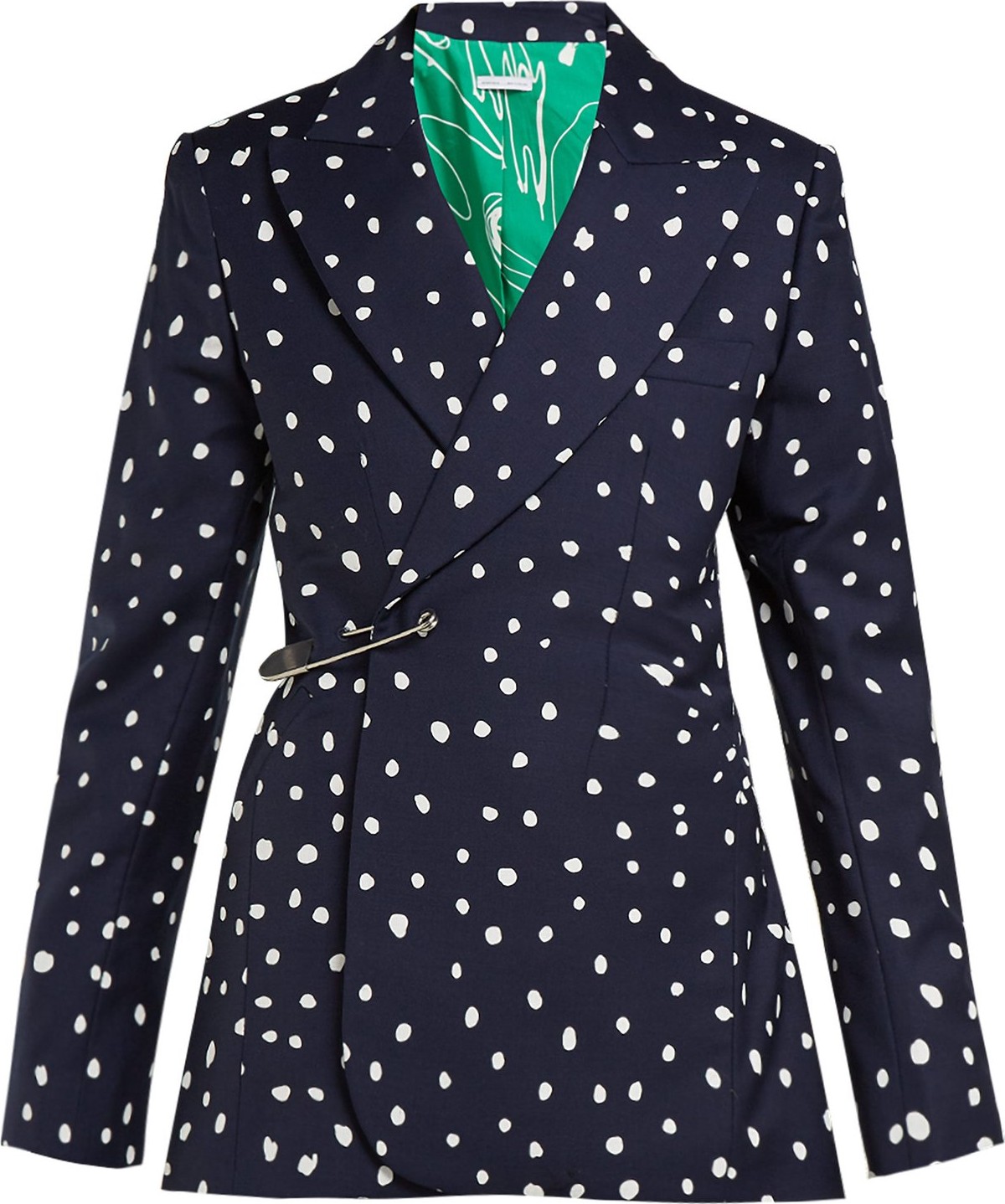Charles Jeffrey Loverboy Polka dot-print safety-pin cotton-twill blazer
