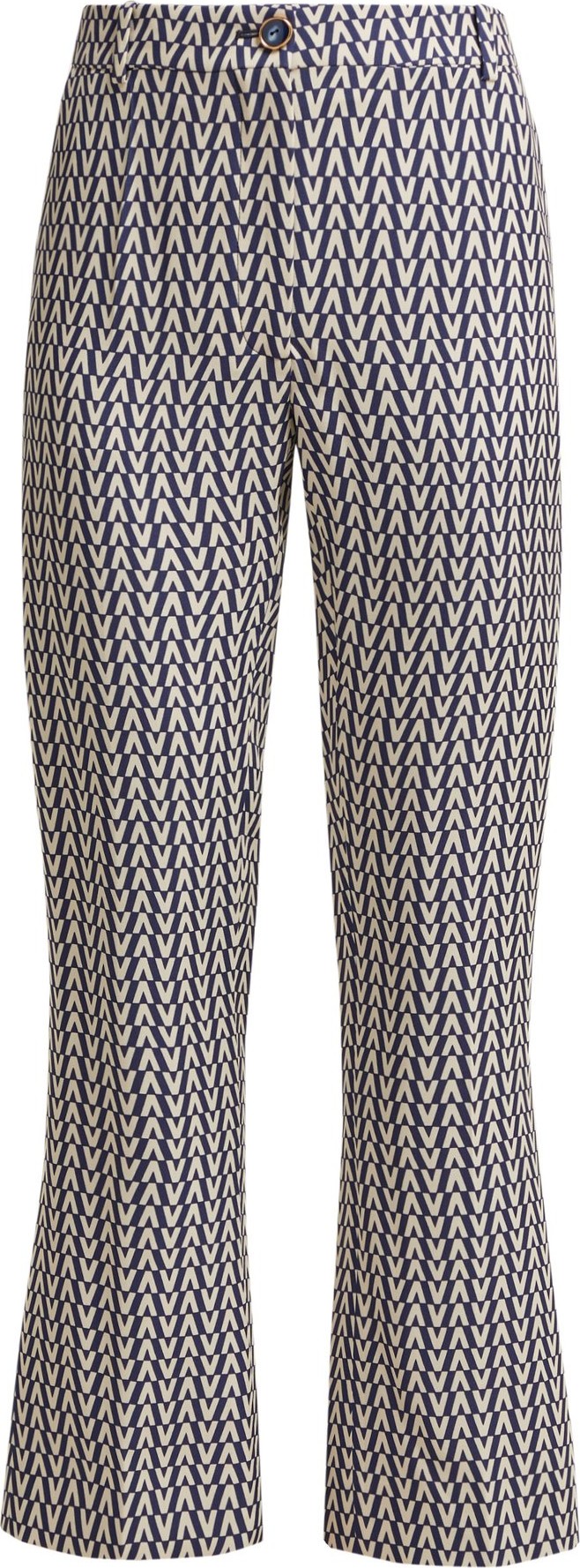 Valentino Optical-print wool-blend trousers