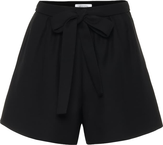 Valentino Wool and silk crêpe shorts