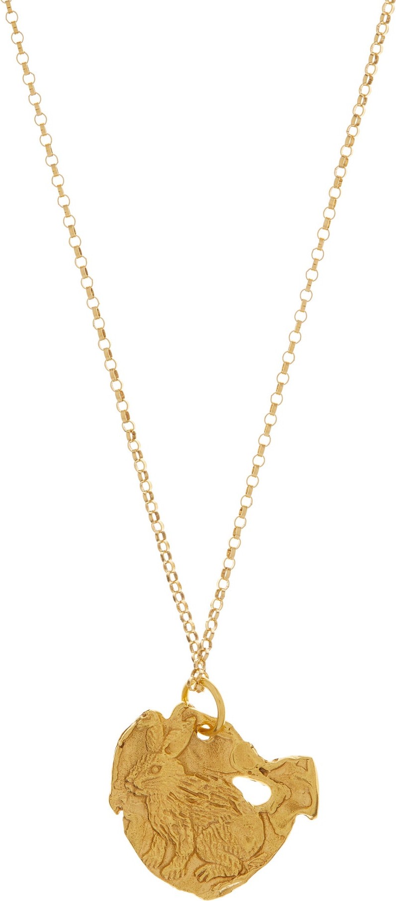 Alighieri The Rabbit 24kt gold-plated necklace