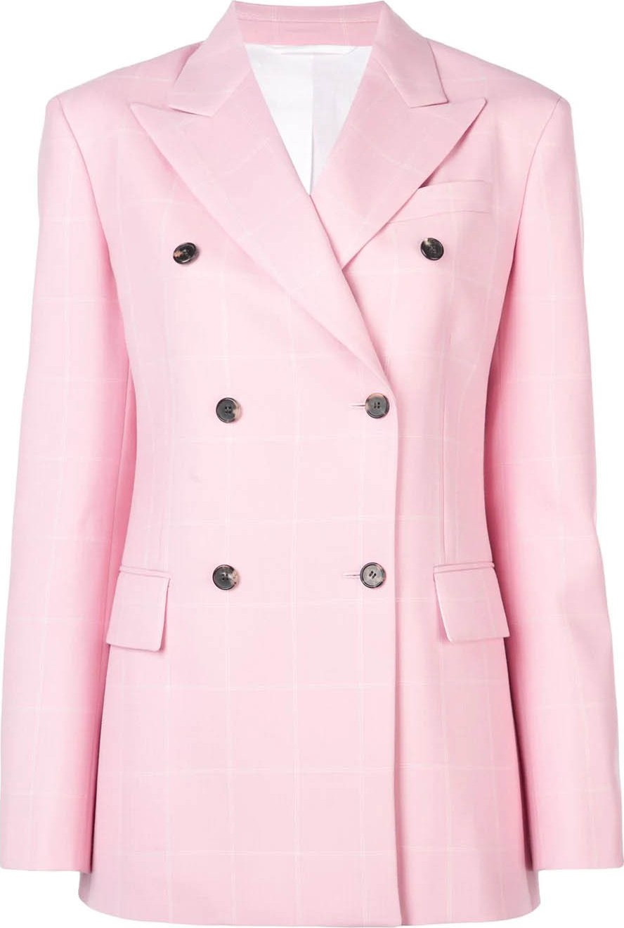 Calvin Klein 205W39NYC pink grid blazer