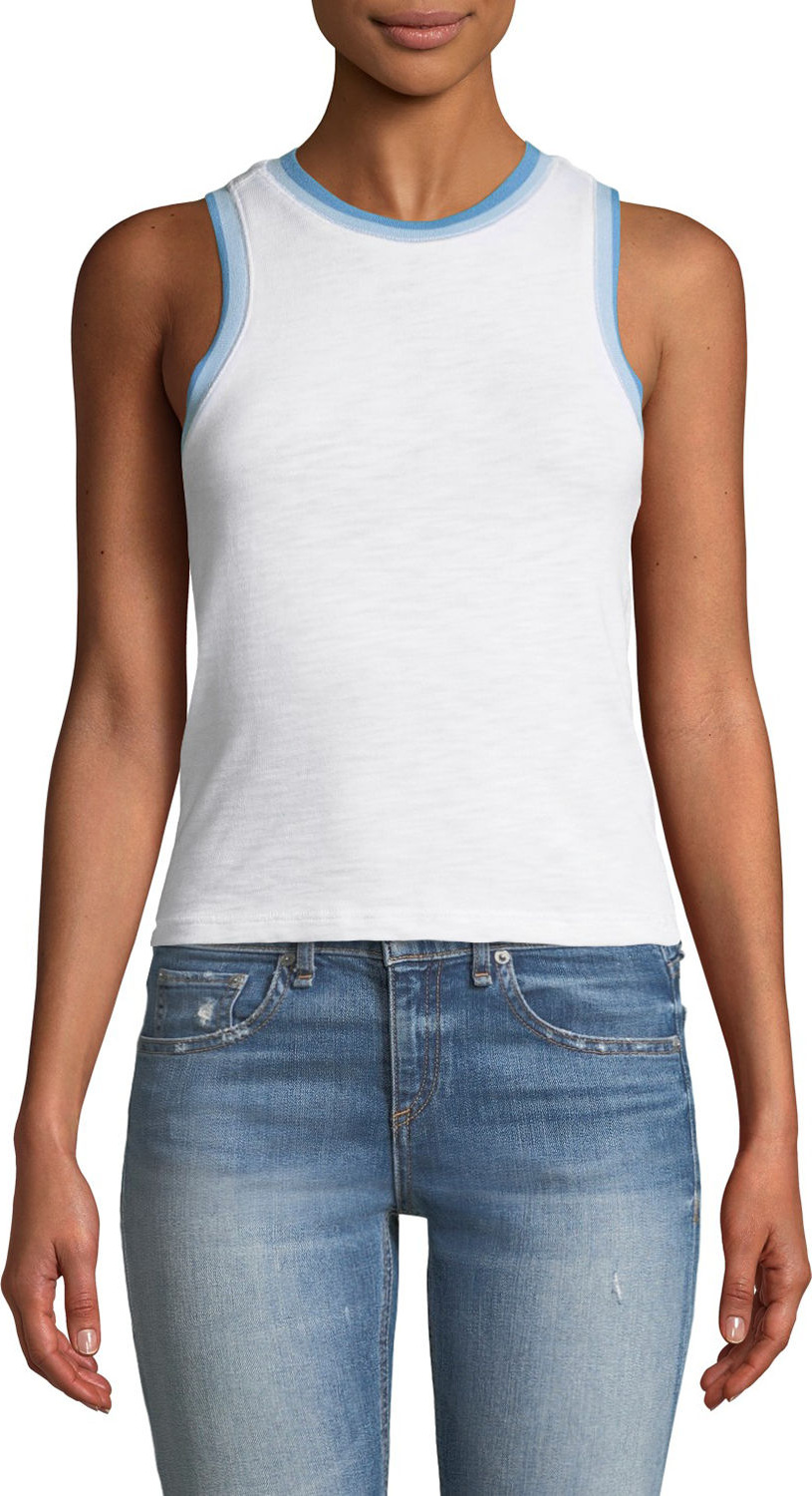 Rag & Bone Jolie Cropped Cotton Tank Top