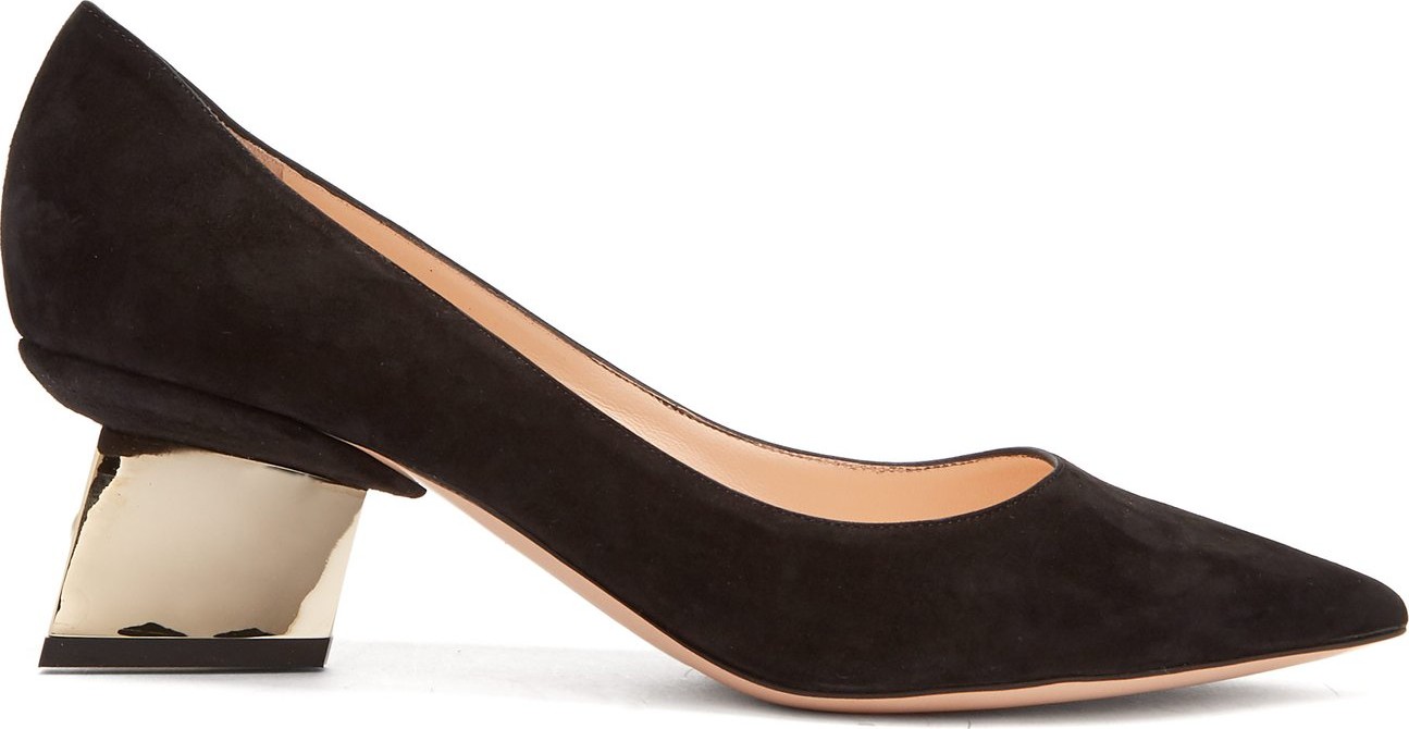 Nicholas Kirkwood Veronika geometric-heel suede pumps