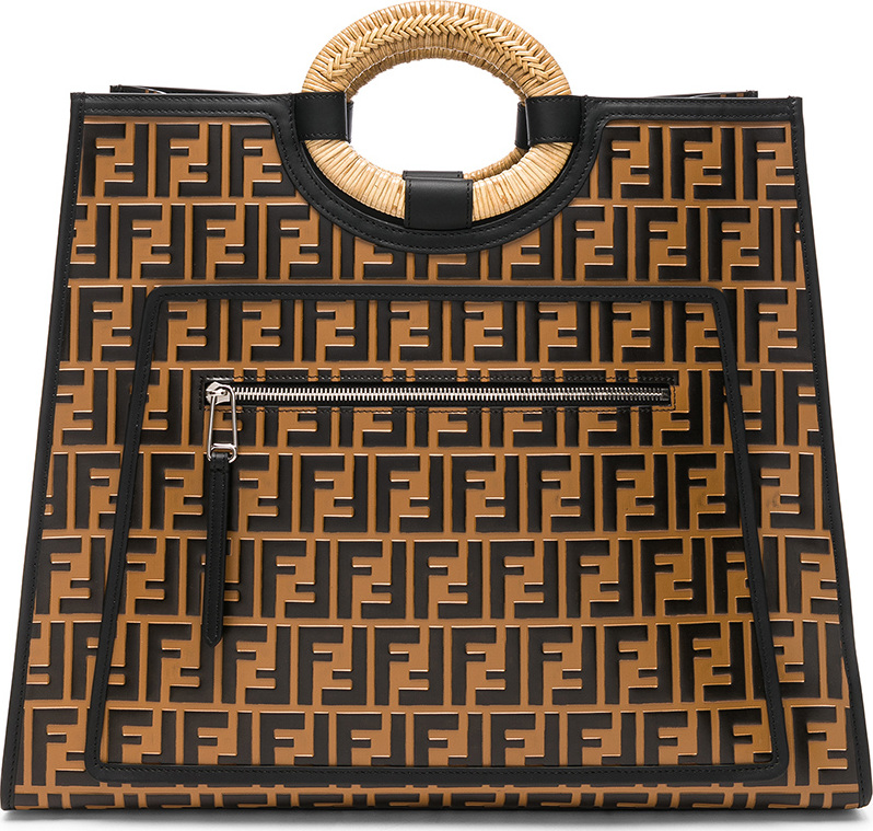 Fendi Logo Print Runaway Shopper
