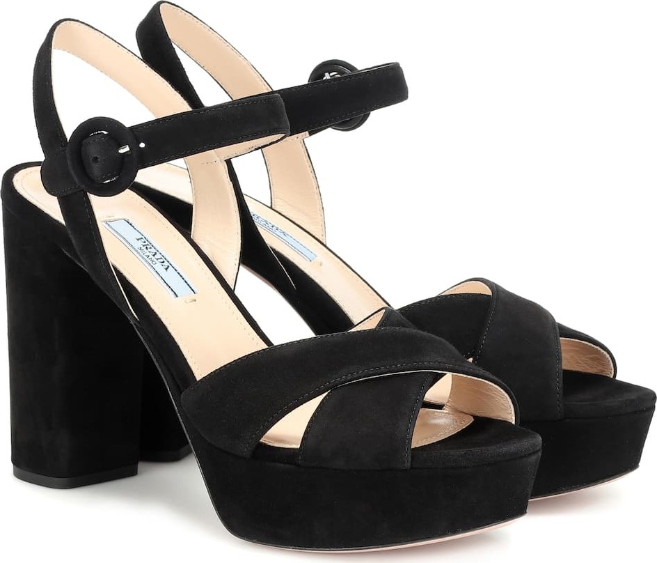 Prada Suede plateau sandals