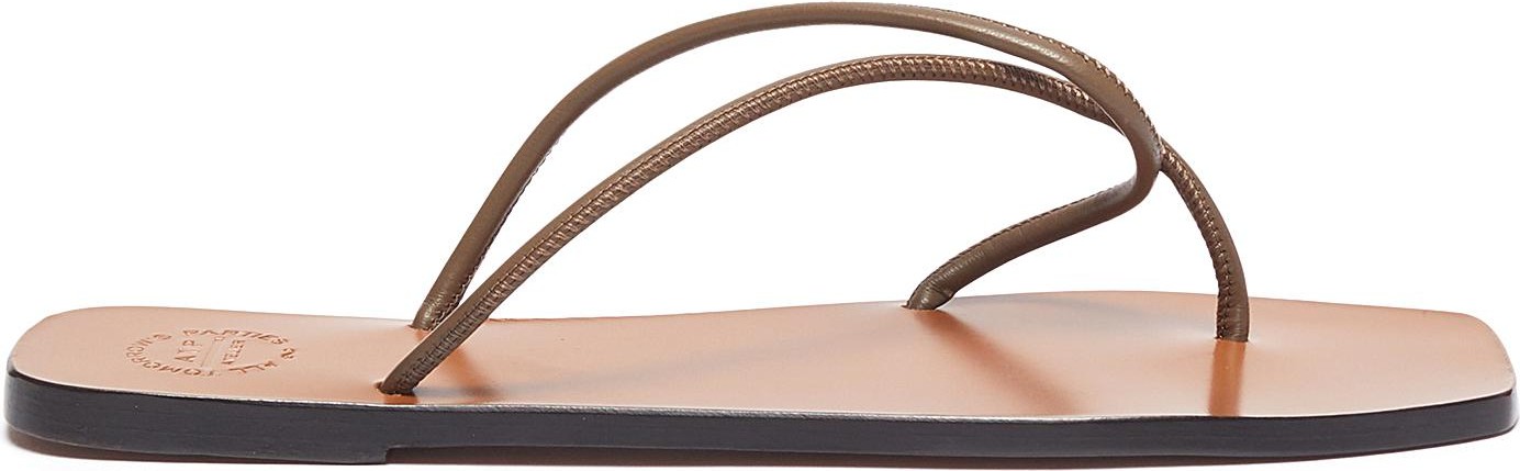 ATP Atelier 'Alessano' twisted toe thong flat leather sandals