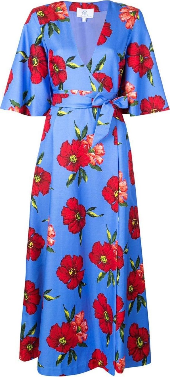 Rebecca de Ravenel floral print wrap dress