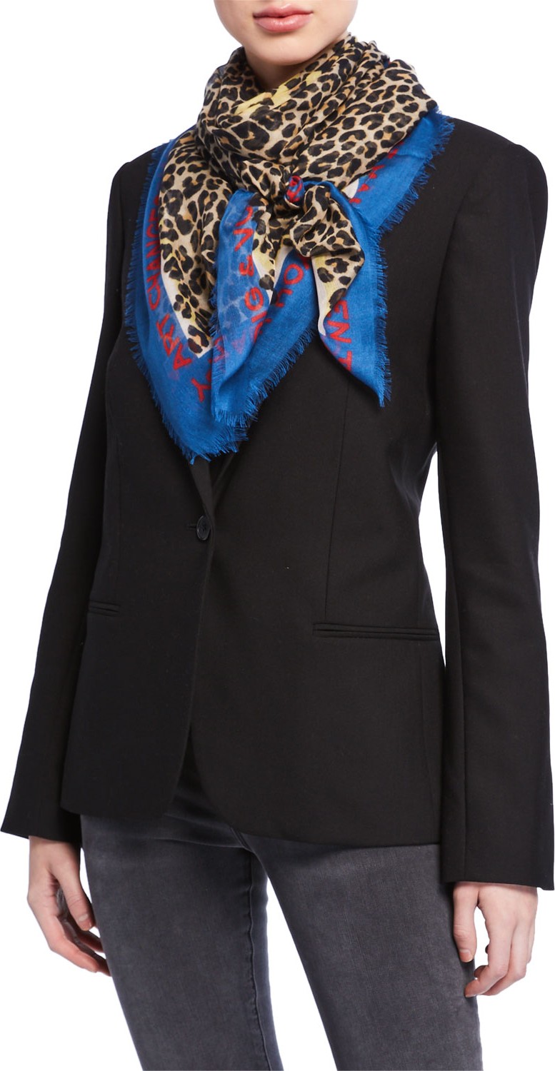 Zadig & Voltaire Kerry Leopard Art Scarf