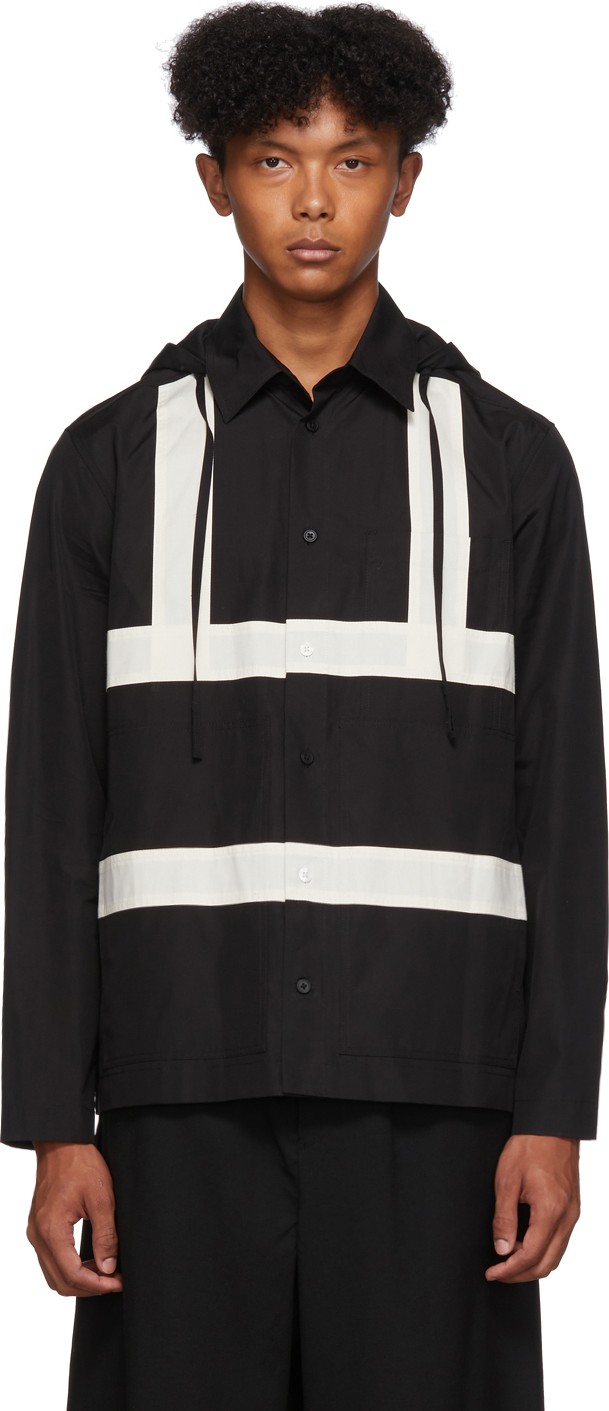 Craig Green Black Harness Hooded Shirt